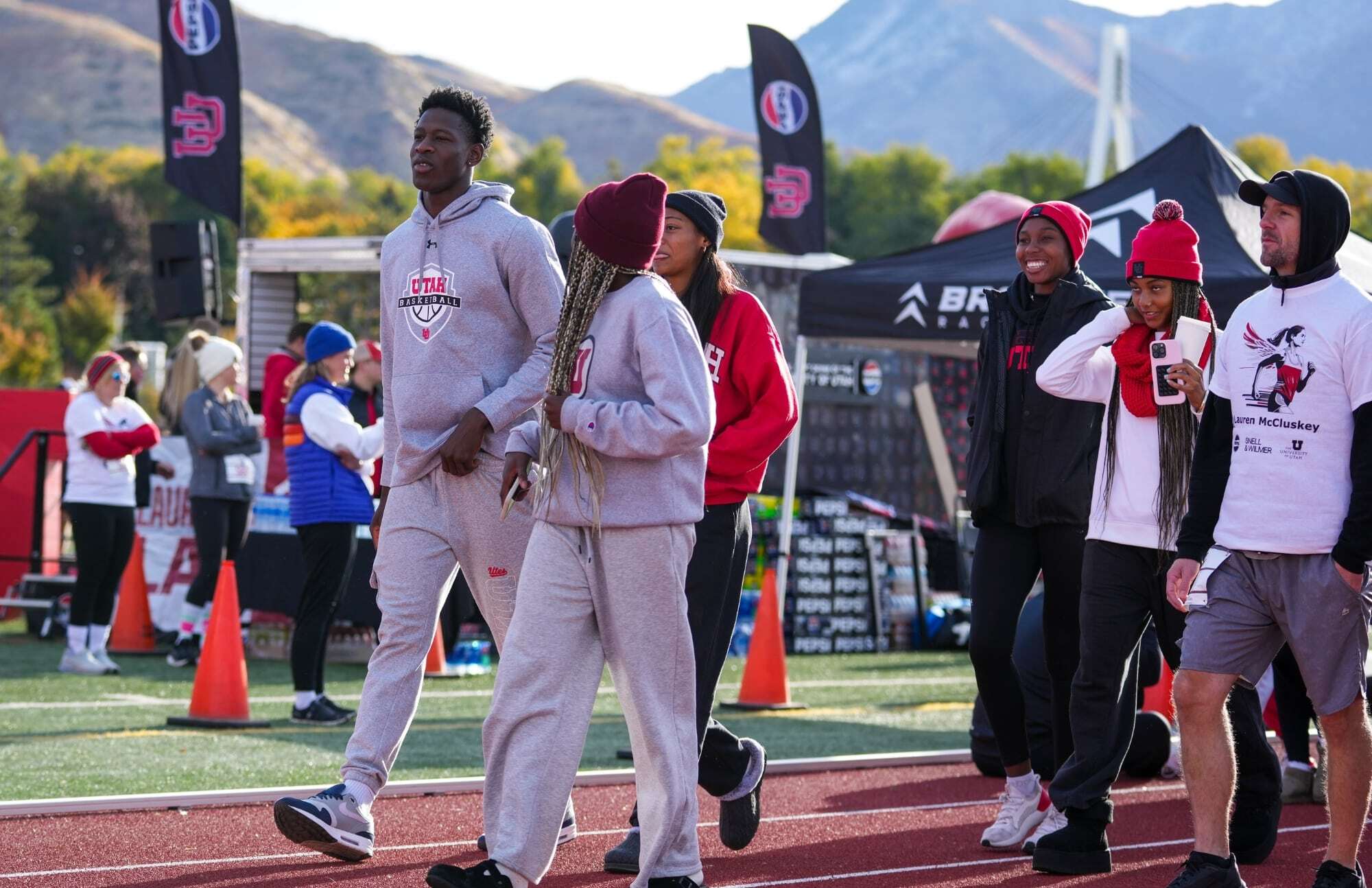 University of Utah student athletes participating in athletic event, Race for Campus Safety / Lauren's Lap in November 2024
